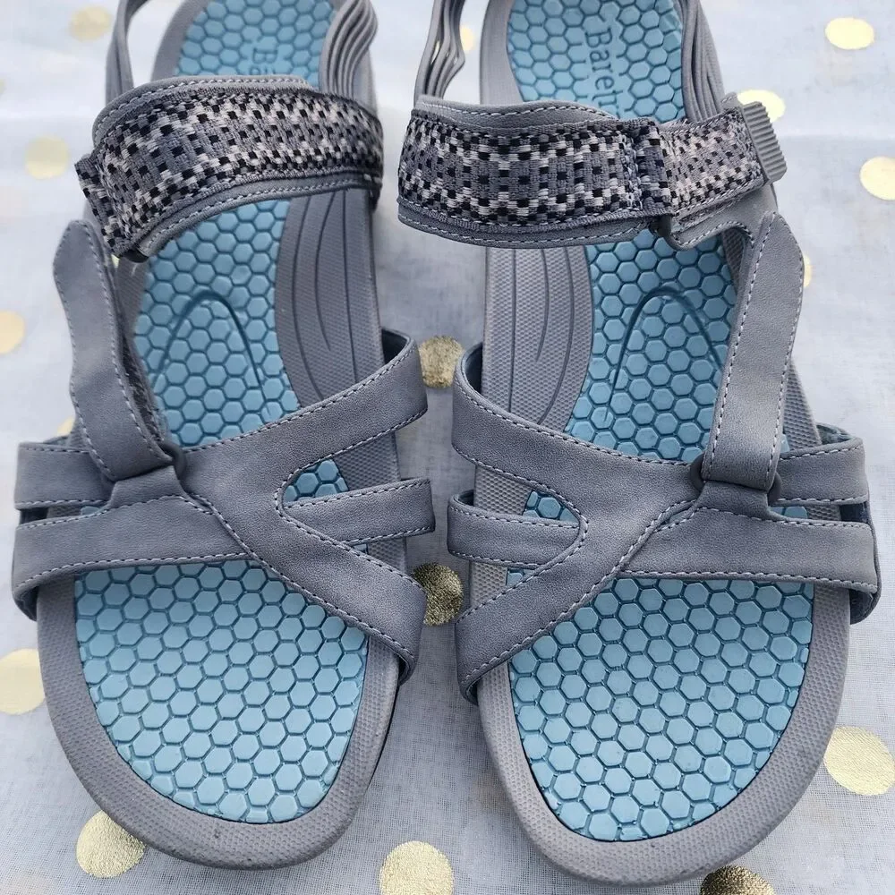 Baretraps Dalton Sandal Gray Blue Women's Size 10M Adjustable